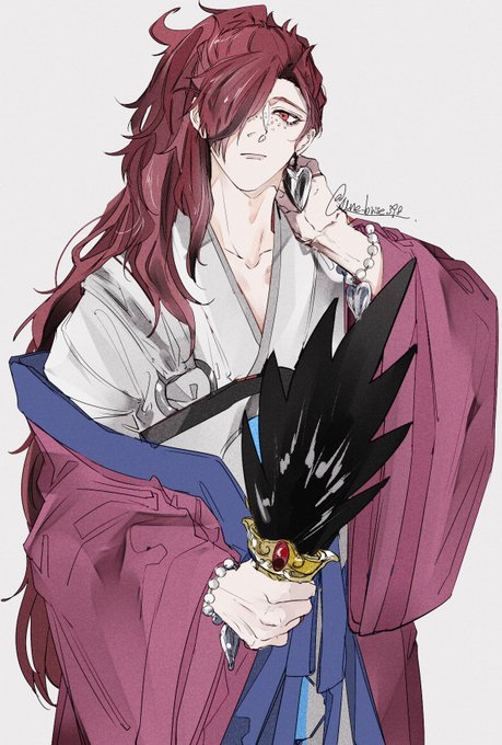 >はまぐりさんの描くお顔が大好きです😌よければマギの練紅明を描いていただきたいです🙏 #odaibako_Une >はまぐりさんの描くお顔が大好きです😌よければマギの練紅明を描いていただきたいです🙏 #odaibako_Une