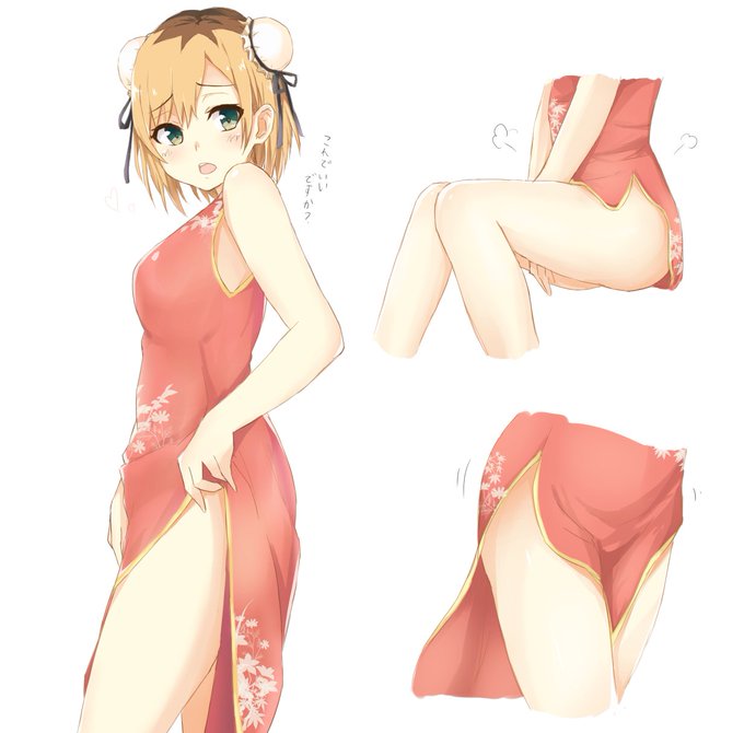 チャイナ服を着てる宮森2追加#musani #SHIROBAKO チャイナ服を着てる宮森2追加#musani #SHIROBAKO