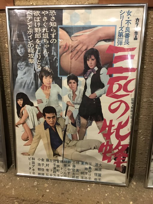 鳥居元宏『三匹の牝蜂』ラピュタ阿佐ヶ谷。東映時代の大原麗子が好き。それまで『いろ』『ダニ』『かも』と魅力的な脇を演じてい 鳥居元宏『三匹の牝蜂』ラピュタ阿佐ヶ谷。東映時代の大原麗子が好き。それまで『いろ』『ダニ』『かも』と魅力的な脇を演じてい