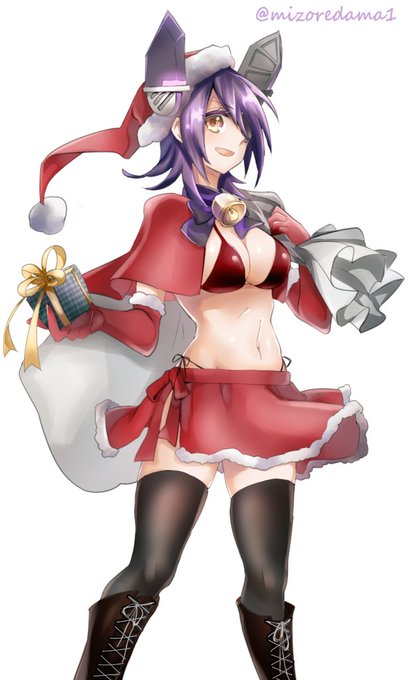 サンタコスの天龍ちゃんを描きました。#艦これ #天龍 サンタコスの天龍ちゃんを描きました。#艦これ #天龍