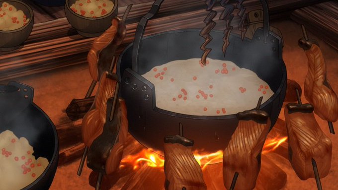 お昼になりました。『ゴールデンカムイ』最新話の食事風景をお届け!今夜放送!!TOKYO MX:23:00 読売テレビ:2 お昼になりました。『ゴールデンカムイ』最新話の食事風景をお届け!今夜放送!!TOKYO MX:23:00 読売テレビ:2