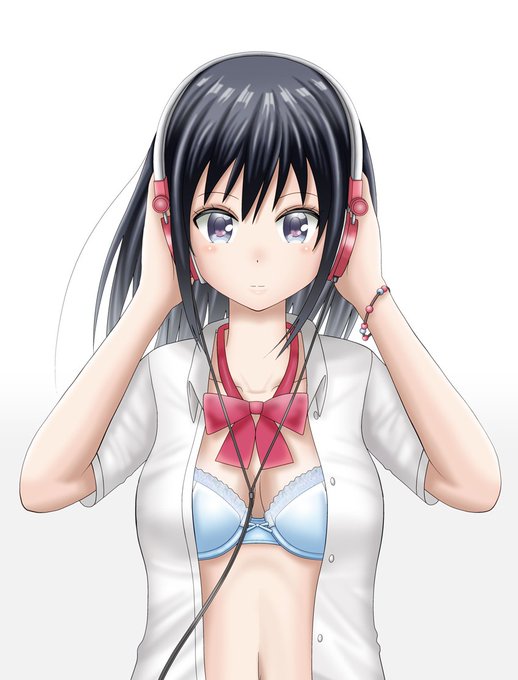 ヘッドホンで音楽を聴く女子高生を描いてみました。なぜ、こんなけしからん恰好してるのかって?それは神のみぞ知る!!#絵描き ヘッドホンで音楽を聴く女子高生を描いてみました。なぜ、こんなけしからん恰好してるのかって?それは神のみぞ知る!!#絵描き