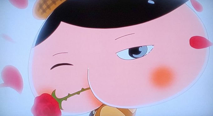バラの花を咥えているけれどけつの穴に刺さっている様にしか見えん#おしりたんてい バラの花を咥えているけれどけつの穴に刺さっている様にしか見えん#おしりたんてい