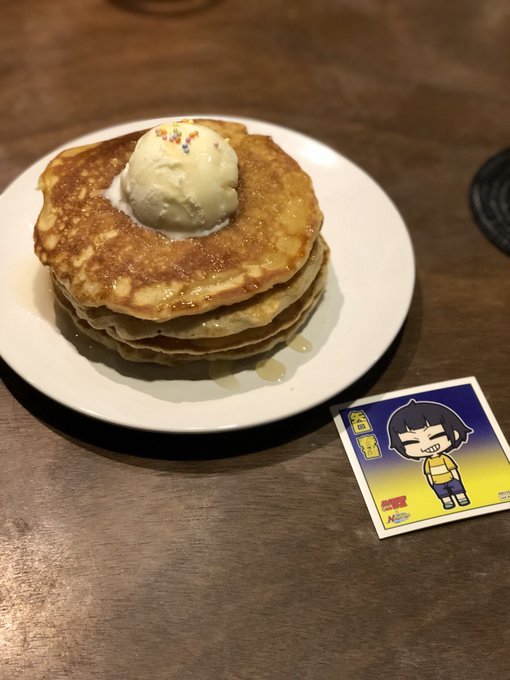 ハルオママ特製!ホットケーキ🥞✨注文特典のめんこ、また春雄ー小春が欲しいーーー😭#ハイスコアガール #ハイスコ #ニュー ハルオママ特製!ホットケーキ🥞✨注文特典のめんこ、また春雄ー小春が欲しいーーー😭#ハイスコアガール #ハイスコ #ニュー