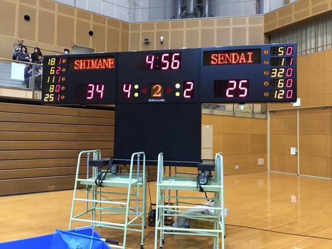 2018-19シーズン第11節GAME1第2Q 4:56オフィシャルタイムアウト 仙台25- 34島根2Qスタートから俊 2018-19シーズン第11節GAME1第2Q 4:56オフィシャルタイムアウト 仙台25- 34島根2Qスタートから俊