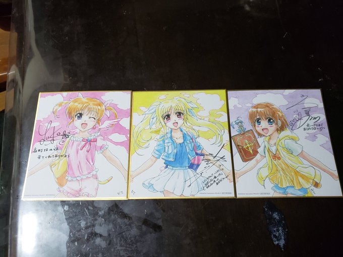 ようやく、地元で御三家揃いました(*^◯^*)皆、可愛いです(*´ω`*)特にフェイトちゃん(笑)#リリカルなのは ようやく、地元で御三家揃いました(*^◯^*)皆、可愛いです(*´ω`*)特にフェイトちゃん(笑)#リリカルなのは