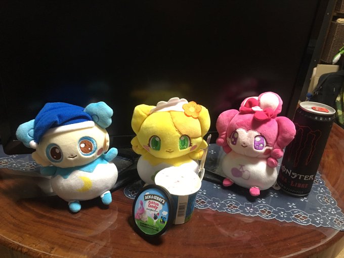 #ここたまピロー『デザートだぁ〜』ちゃこ『はにゃ〜////コットンキャンディですぅ〜////』リボン『近くのコンビニとか #ここたまピロー『デザートだぁ〜』ちゃこ『はにゃ〜////コットンキャンディですぅ〜////』リボン『近くのコンビニとか