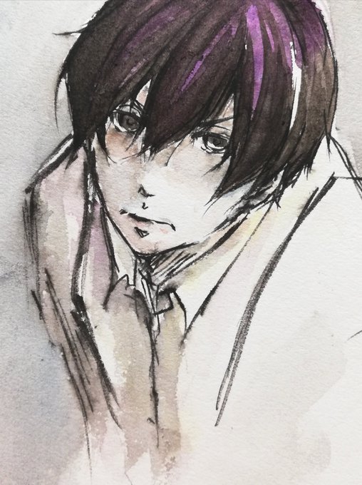 絵に時間を掛けすぎるので、とにかく一気にガシガシと着彩までやってみる。主線をうっかり水溶性のペンで描いてしまう凡ミスはい 絵に時間を掛けすぎるので、とにかく一気にガシガシと着彩までやってみる。主線をうっかり水溶性のペンで描いてしまう凡ミスはい