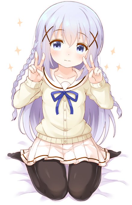 チノちゃんが誕生日だったので、高校デビューダブルピースしてもらったの図#チノちゃん生誕祭2018 #香風智乃生誕祭201 チノちゃんが誕生日だったので、高校デビューダブルピースしてもらったの図#チノちゃん生誕祭2018 #香風智乃生誕祭201