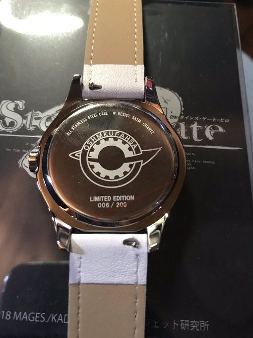 牧瀬紅莉栖モデルGETしかもシリアルナンバーが1桁だぜ😍秒針の真ん中の三角形が回るのがオシャレです!#steinsgat 牧瀬紅莉栖モデルGETしかもシリアルナンバーが1桁だぜ😍秒針の真ん中の三角形が回るのがオシャレです!#steinsgat