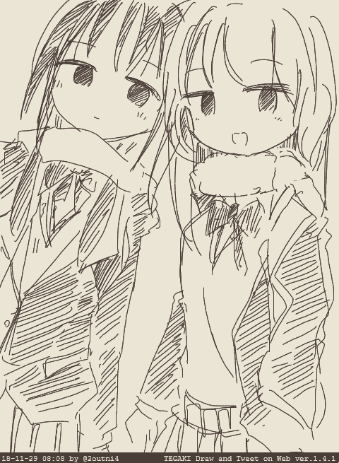 おはチトユーリ #少女終末旅行 #tegaki_dt おはチトユーリ #少女終末旅行 #tegaki_dt