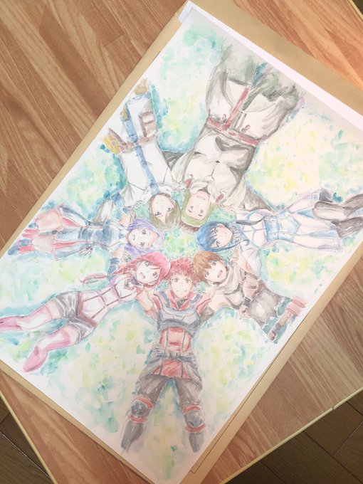 片付けしてたら懐かしいの出てきた。グリムガルの円盤店舗特典の版権原版_φ( ̄∇ ̄* )水彩色鉛筆 片付けしてたら懐かしいの出てきた。グリムガルの円盤店舗特典の版権原版_φ( ̄∇ ̄* )水彩色鉛筆