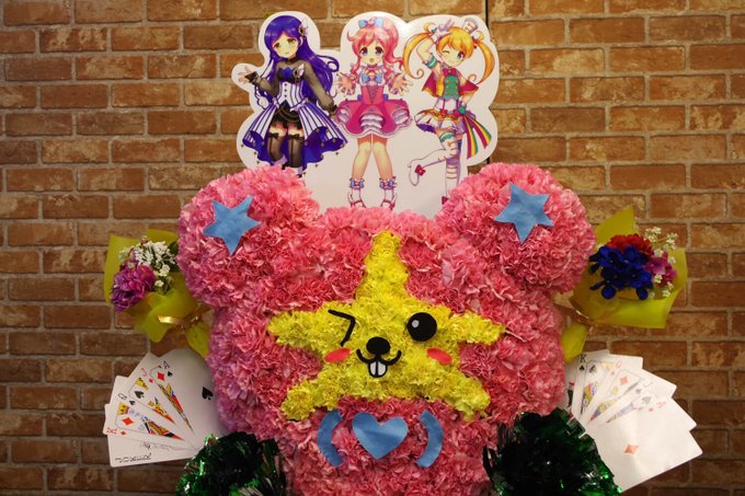 #はなライミラクル☆キラッツ様のライブモチーフデコスタンド花イメージ画参考#み~んなでキラッとプリティーライブ2018桃 #はなライミラクル☆キラッツ様のライブモチーフデコスタンド花イメージ画参考#み~んなでキラッとプリティーライブ2018桃