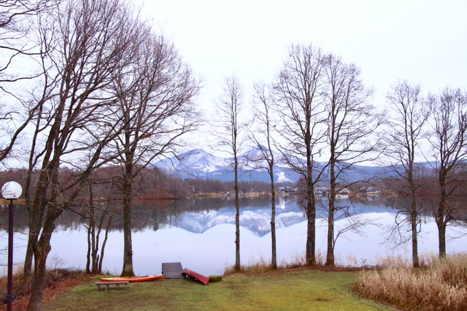 The Wind has died down.Then I could see the reflection of Mt The Wind has died down.Then I could see the reflection of Mt