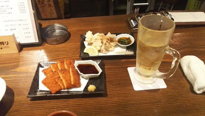 ホルモン天ぷらとがんす広島まで来ちゃいました😜ぷしゅ~(*´ー`*)🎵#ワカコ酒 ホルモン天ぷらとがんす広島まで来ちゃいました😜ぷしゅ~(*´ー`*)🎵#ワカコ酒