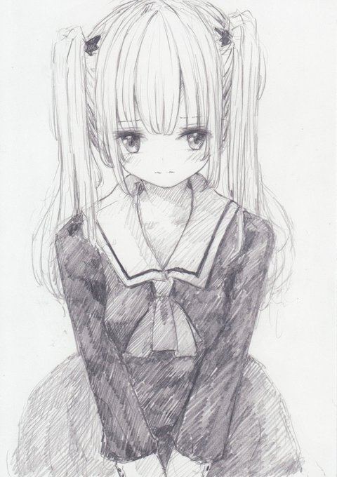 シャーペンで描きました。となりの吸血鬼さんより、ツインテールにされるソフィーちゃん!色んな髪型色んな衣装見れていいぞーっ シャーペンで描きました。となりの吸血鬼さんより、ツインテールにされるソフィーちゃん!色んな髪型色んな衣装見れていいぞーっ