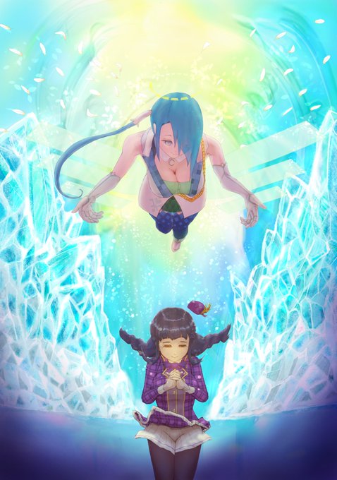 これは完全に #なりあがーるず のネタバレになるんだけど氷の中に閉じ込められた、いなほちゃんの魂はガブちゃんという天使の これは完全に #なりあがーるず のネタバレになるんだけど氷の中に閉じ込められた、いなほちゃんの魂はガブちゃんという天使の