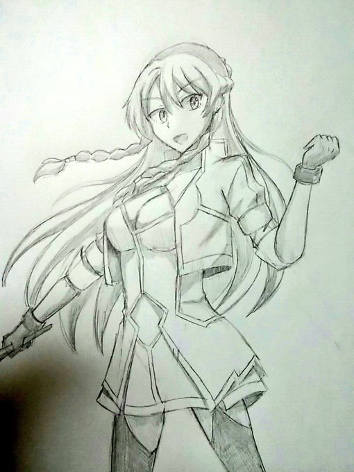アナログで落書きRe:CREATORSのセレジア・ユピティリアを久しぶりに描きました。#recreators アナログで落書きRe:CREATORSのセレジア・ユピティリアを久しぶりに描きました。#recreators