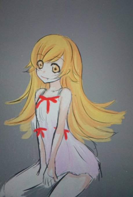 おはようございます(*^^*)落書きで忍描いてみました🎵#物語シリーズ おはようございます(*^^*)落書きで忍描いてみました🎵#物語シリーズ