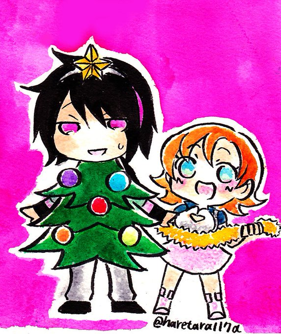 レンノラちゃん昨年の過去絵~#クリスマスツリーの日#RWBY レンノラちゃん昨年の過去絵~#クリスマスツリーの日#RWBY
