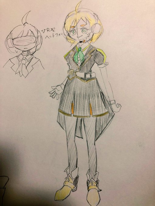 昨日上げたイラストの服デザインは、結構カジュアルな服装で描いちゃったけど、実はこんな感じのデザインも描いてみたり…!〇〇 昨日上げたイラストの服デザインは、結構カジュアルな服装で描いちゃったけど、実はこんな感じのデザインも描いてみたり…!〇〇