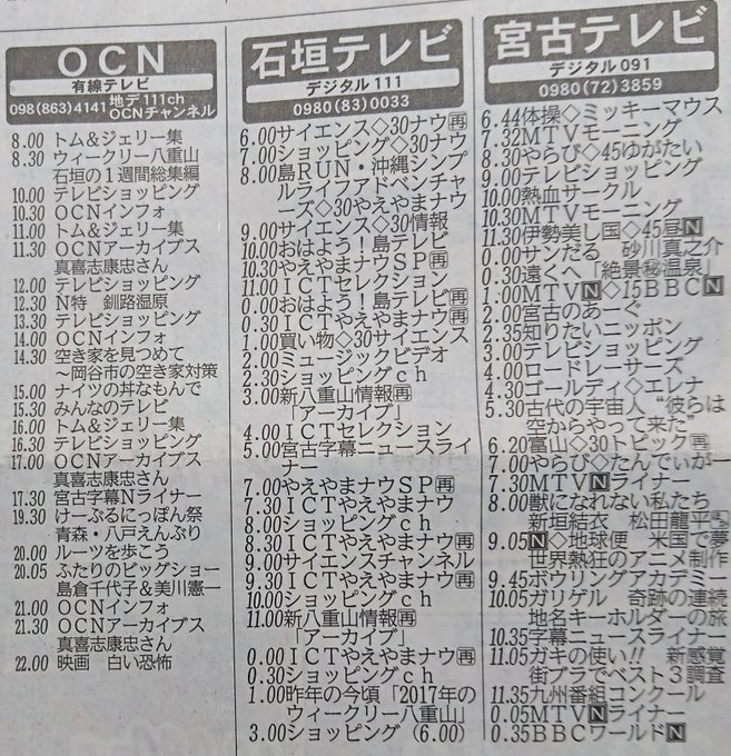 ★今日のケーブルテレビ宮古テレビ12:00 遠くへ行きたい(ytv)16:00 ミッキーマウスとロードレーサーズ(テレ東 ★今日のケーブルテレビ宮古テレビ12:00 遠くへ行きたい(ytv)16:00 ミッキーマウスとロードレーサーズ(テレ東