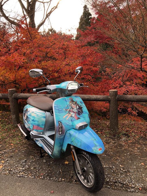 先週のCiao!Lambrettaでイメージイラストを紹介したランブレッタ×碧志摩メグの痛車完成!!すごくイイ!!!8日 先週のCiao!Lambrettaでイメージイラストを紹介したランブレッタ×碧志摩メグの痛車完成!!すごくイイ!!!8日