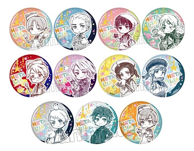2019年1月下旬発売予定【ヘタリア World★Stars トレーディング丸型缶バッジ/ミニ図案スケッチブック】が予約 2019年1月下旬発売予定【ヘタリア World★Stars トレーディング丸型缶バッジ/ミニ図案スケッチブック】が予約