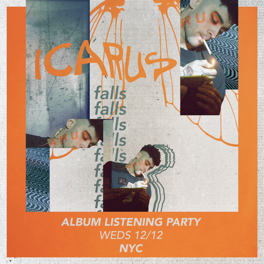 NYC album listening party this Wednesday:  
Limited tickets available #ICARUSFALLS 💿 🎧 