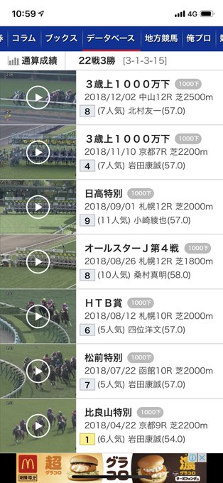 有馬記念登録(除外候補)のベイビーステップはクロコスミアと同じ馬主。もうすでに先週の1000万の中山芝2500mで8着。 有馬記念登録(除外候補)のベイビーステップはクロコスミアと同じ馬主。もうすでに先週の1000万の中山芝2500mで8着。