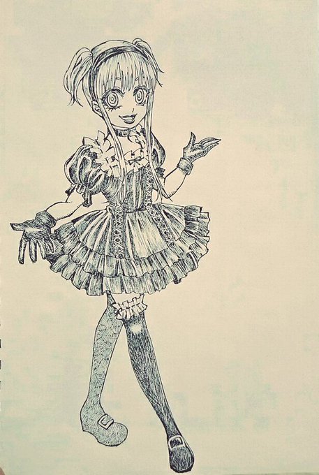 まだ背景も何も描けてないけどひとまず。からくりサーカスより、コロちゃん。 まだ背景も何も描けてないけどひとまず。からくりサーカスより、コロちゃん。