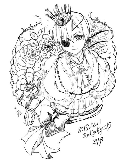 2018.12.11_1_27minute昼休みにちょっとだけ描いた。#黒執事 #BlackButler 2018.12.11_1_27minute昼休みにちょっとだけ描いた。#黒執事 #BlackButler