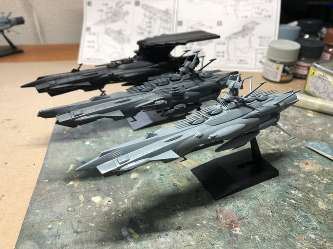 よく考えたらアンドロメダもアポロノームもちゃんと作ってなかった。ので、急遽建造。 #yamato2202 #ヤマト22 よく考えたらアンドロメダもアポロノームもちゃんと作ってなかった。ので、急遽建造。 #yamato2202 #ヤマト22