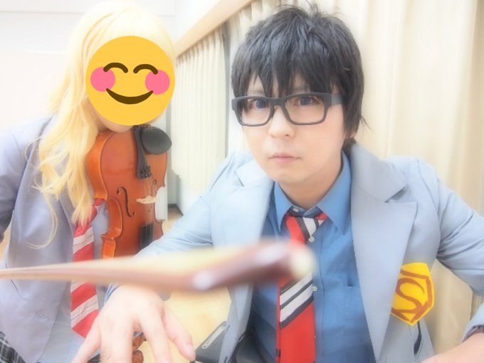【構図例】本当はピアノがないのに、いかにもピアノがあるような構図で撮影した四月は君の嘘。 【構図例】本当はピアノがないのに、いかにもピアノがあるような構図で撮影した四月は君の嘘。
