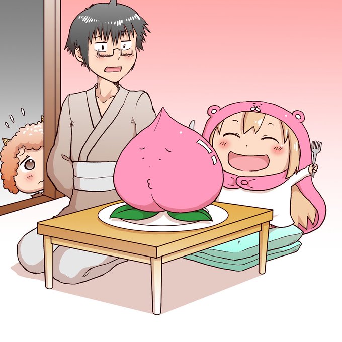 桃から生まれた桃色フードうまるちゃん #桃 #うまるちゃん #干物妹!うまるちゃん #土間うまる #pixiv今日のお題 桃から生まれた桃色フードうまるちゃん #桃 #うまるちゃん #干物妹!うまるちゃん #土間うまる #pixiv今日のお題