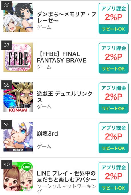 モッピーなら人気ゲームアプリへの課金でもポイントが貯まります☆お得に遊ぶなら↓↓↓ #ダンまち #ダンメモ #遊戯王 モッピーなら人気ゲームアプリへの課金でもポイントが貯まります☆お得に遊ぶなら↓↓↓ #ダンまち #ダンメモ #遊戯王