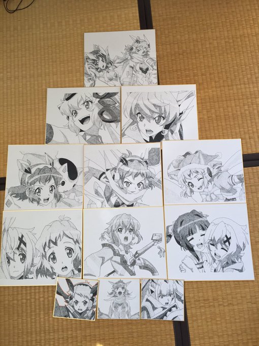 #2018年の絵を振り返る3月のライブで配るための色紙を描くところで始まり、いつも以上に頑張った響を描いたり、シンフォギ #2018年の絵を振り返る3月のライブで配るための色紙を描くところで始まり、いつも以上に頑張った響を描いたり、シンフォギ