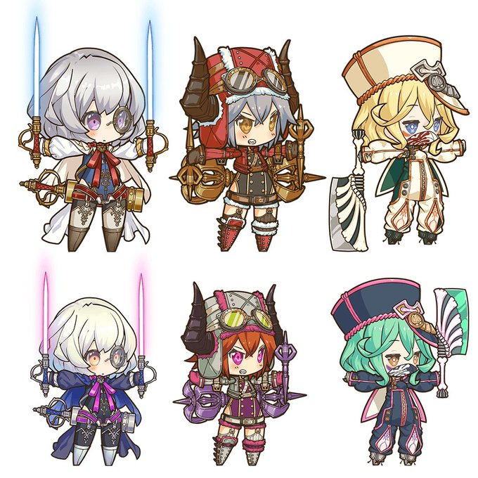 今日登場したクリスタルさんとツォーンさん、フェレライさんのアナザーカラーを紹介するよー♪クリスタルさんは紫っぽい色で、ダ 今日登場したクリスタルさんとツォーンさん、フェレライさんのアナザーカラーを紹介するよー♪クリスタルさんは紫っぽい色で、ダ