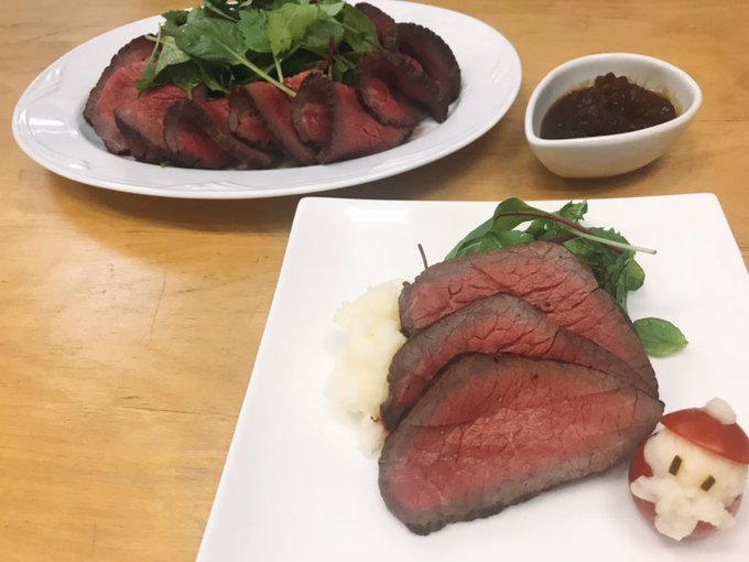◆#3分で衛宮ごはん ◆只野まこと先生に作っていただいた、今月のお題「フライパンだけで作るローストビーフ」をご紹介✨料理 ◆#3分で衛宮ごはん ◆只野まこと先生に作っていただいた、今月のお題「フライパンだけで作るローストビーフ」をご紹介✨料理