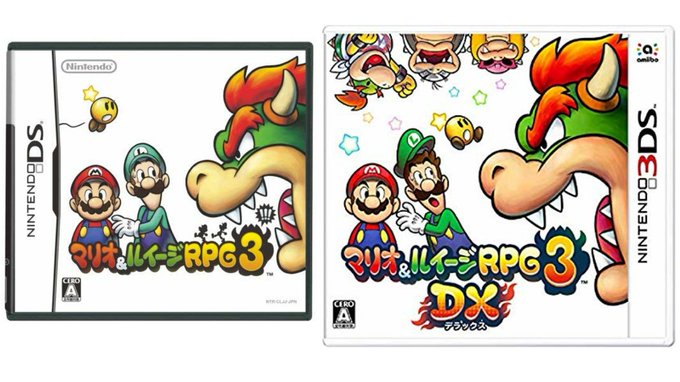 『マリオ&ルイージRPG3 DX』とは2009年2月11日に発売されたDS用ソフト『マリオ&ルイージRPG3!!!』を3 『マリオ&ルイージRPG3 DX』とは2009年2月11日に発売されたDS用ソフト『マリオ&ルイージRPG3!!!』を3