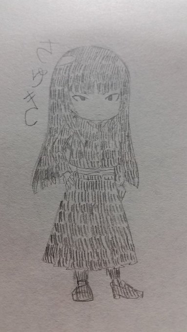 黒ずくめの紗雪嬢。難しかった。このサイズは描きづらかった。#魔法少女サイト 黒ずくめの紗雪嬢。難しかった。このサイズは描きづらかった。#魔法少女サイト