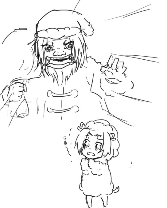 羊の服を着た赤ちゃんアルバ 見たことないけど描きたい#戦勇 #ロスアル 羊の服を着た赤ちゃんアルバ 見たことないけど描きたい#戦勇 #ロスアル
