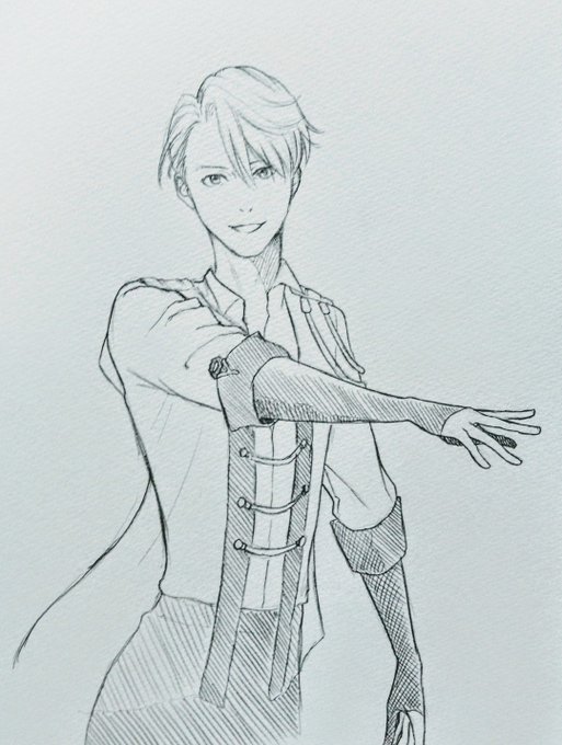 初描き!んー、似ないな(笑) #落書き #ユーリオンアイス #ヴィクトル・ニキフォロフ #アナログ #シャーペン 初描き!んー、似ないな(笑) #落書き #ユーリオンアイス #ヴィクトル・ニキフォロフ #アナログ #シャーペン