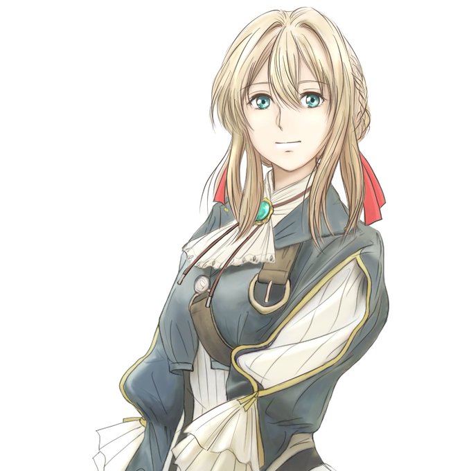 こちらも描き直しました。下半身まで載せると見づらいのでそちらはpixivの方にあげました。#ヴァイオレットエヴァーガーデ こちらも描き直しました。下半身まで載せると見づらいのでそちらはpixivの方にあげました。#ヴァイオレットエヴァーガーデ