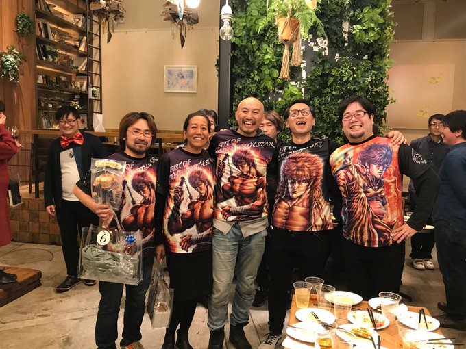 蒼天の拳 の打ち上げでした!ビンゴ大会では素敵Tシャツ当たりました!#北斗の文句は俺に言え 蒼天の拳 の打ち上げでした!ビンゴ大会では素敵Tシャツ当たりました!#北斗の文句は俺に言え
