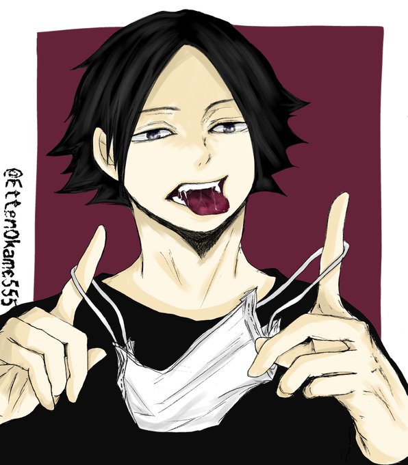 初描き倫太郎氏。マスクは黒派ですべー。#ハイキュー #角名倫太郎 初描き倫太郎氏。マスクは黒派ですべー。#ハイキュー #角名倫太郎