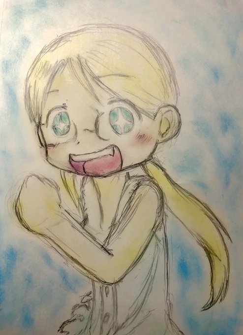 おはようございます。メイドインアビス、劇場公演が近づいてきて、ワクワクが止まりません。笑顔のリコちゃん、描いてみました。 おはようございます。メイドインアビス、劇場公演が近づいてきて、ワクワクが止まりません。笑顔のリコちゃん、描いてみました。