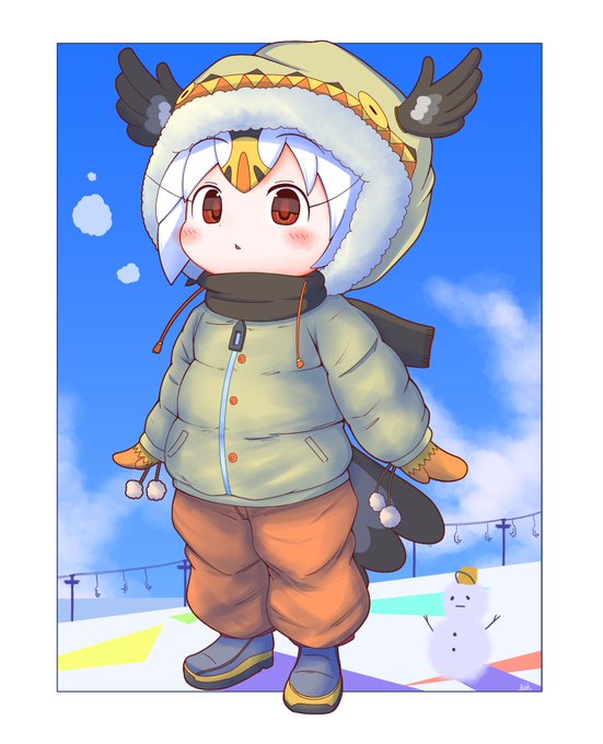 防寒仕様でーす!!#けものフレンズ 防寒仕様でーす!!#けものフレンズ