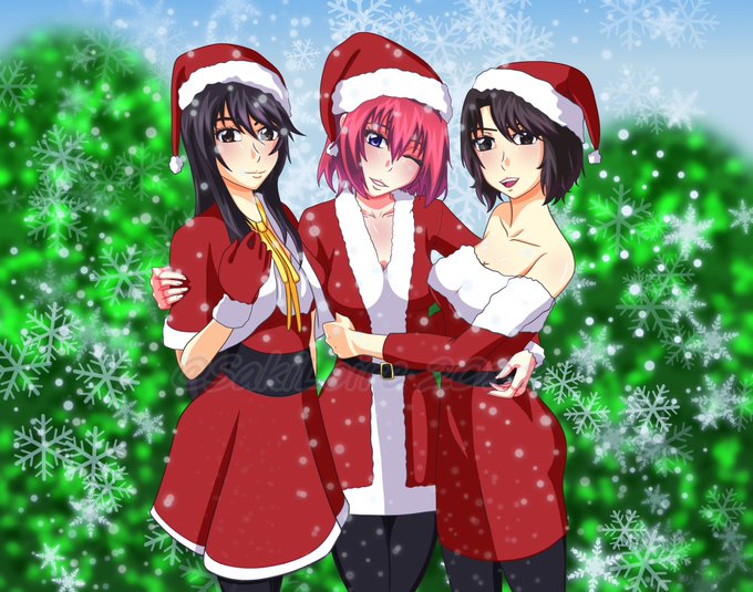 クリスマスのファフナーの女の子🎅🎄カノンと咲良と芹 クリスマスのファフナーの女の子🎅🎄カノンと咲良と芹