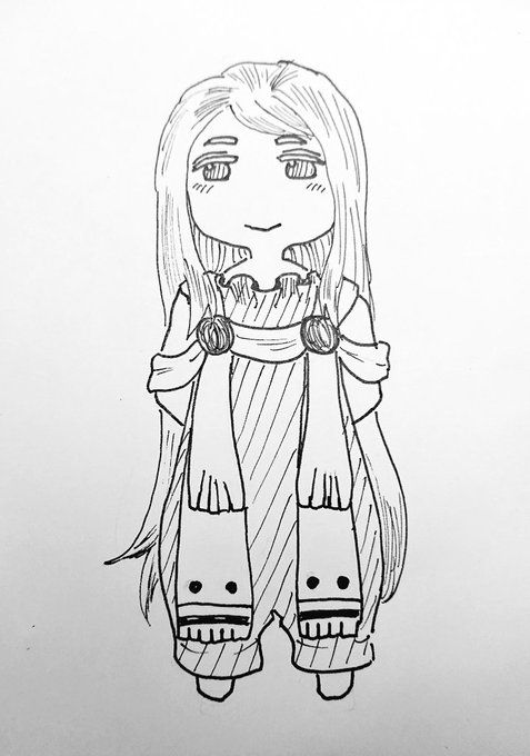 #ハクメイとミコチ コンジュ堅琴 髪留め無しVerを描いてみた🎹 #ハクメイとミコチ コンジュ堅琴 髪留め無しVerを描いてみた🎹